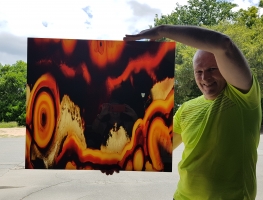 Digital Printed Agate Image on Acyrlic by Graphic Glass Services