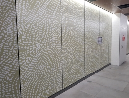 Digital Printed CFC & Acoustic Sheeting for Brisbane Bus Terminal requested by CSP Architectural