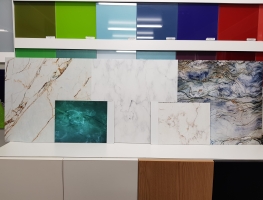 Marble & Granite Effect on Composite Panel by Graphic Glass Services Qld