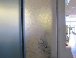 Laminated Glass Feature Panel by Graphic Glass Services Qld