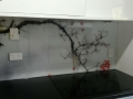 Digitally Printed Cherry Blossom Splashback by Graphic Glass Services Qld