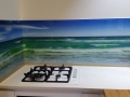 Digitally Printed Beach Landscape Glass Splashback by Graphic Glass Services Qld