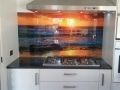 Digitally Printed Splashback - Beach Sunset by Graphic Glass Services