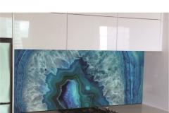 Blue Opal Digital Printed Glass Splashback