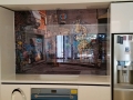 Digitally Printed Glass Splashback by Graphic Glass Services Qld "Life In The Alley" image by Visual Resources