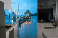 Digital Printed Kitchen Cupboard Doors with Jetty Image
