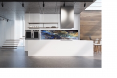 Granite Stone Printed Image Glass Splashback