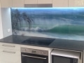 Digitally Printed Beach Scene Glass Splashback by Graphic Glass Services
