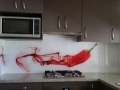 Digitally Printed Chilli Glass Splashback by Graphic Glass Services Qld