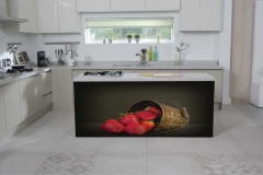 Strawberry Bucket Digital Print on Glass Splashback by Graphic Glass Services