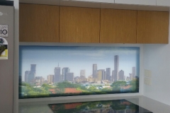 Brisbane City Skyline Glass Window Panel