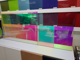 Dichroic Laminated Glass by Graphic Glass Services
