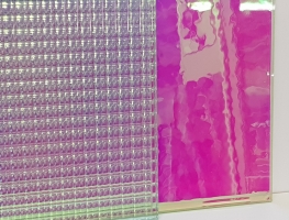 Dichroic Laminated Glass by Graphic Glass Services