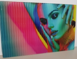 Digital Printed Reeded Glass by Graphic Glass Services