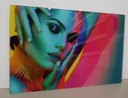 Digital Printed Reeded Glass by Graphic Glass Services