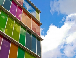 Coloured Eva Interlayer Laminated Glass by Graphic Glass Services