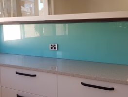 Graphic Glass Shimmer Blue Glass Toughened Splashback