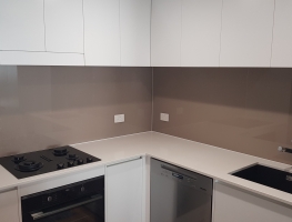 Beige-Tan-Glass-Splashback-by-Graphic-Glass-Services