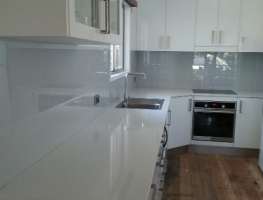 Colourback Glass Splashback by Graphic Glass Services Qld