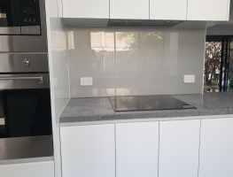 Satin-Silver-Colourback-Toughened-Glass-Splashback-by-Graphic-Glass-Services