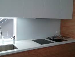 Colourback Glass Splashback by Graphic Glass Services Qld