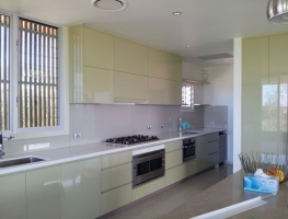 Colourback Glass Splashback by Graphic Glass Services Qld