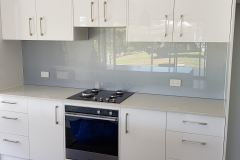 6mm Satin Silver Toughened Splashback by Graphic Glass Services