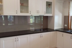 Glass Spashback in Beige Tan by Graphic Glass Services Qld