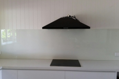 Colourback Glass Splashback in Baker White by Graphic Glass Services Qld