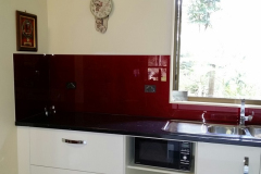 Candy Apple Red Glass Splashback by Graphic Glass Services Qld