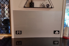Coarse Silver Splashback Glass Panel