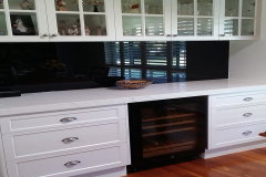 Colour Glass Splashback Black by Graphic Glass Services