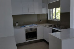 Custom Colourback Glass Kitchen Splashback by Graphic Glass Services Qld