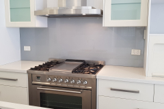 Colourback Glass Splashback Satin Silver by Graphic Glass Services Qld