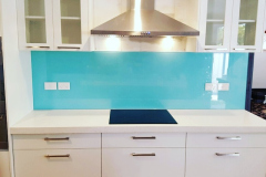 Colourback Glass Splashback in Tropical Splash by Graphic Glass Services Qld