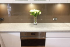 Graphic Glass Services kitchen colourback splashback in Bronze Metallic