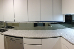 Smokey Grey Toughened Mirrored Splashback Glass