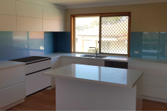 Graphic Glass Shimmer Blue Glass Toughened Splashback