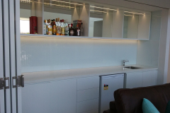 Colour Back Glass Bar Splashback by Graphic Glass Services Qld