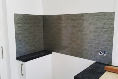 Patterned Colourback Glass Kitchen Splashback by Graphic Glass Services Qld