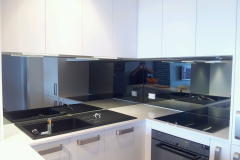 Toughened Mirror Splashback by Graphic Glass Services Qld