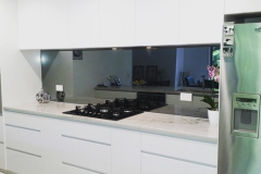 Toughened Mirror Splashback by Graphic Glass Services Qld