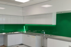 Puma Energy Green Colourback Glass Splashbacks by Graphic Glass Services Qld