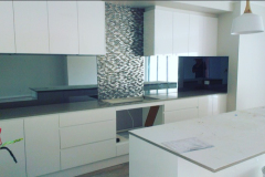 Grey Toughened Mirror with feature panel