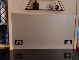 Coarse Silver Splashback Glass Panel