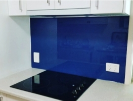 Colourback Glass Kitchen Splashback by Graphic Glass Services Qld