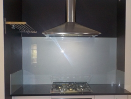 Satin Silver Colourback Glass by Graphic Glass Services