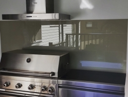 Colourback Glass BBQ Splashback by Graphic Glass Services Qld