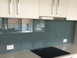 Graphic Glass Services Glass Kitchen Splashback Western Sky Blue Colour