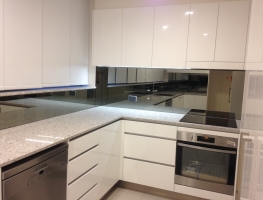 Grey Toughened Mirror Splashback